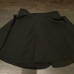 black mini skirt
